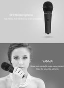 Yanmai SF-910 Professional Condenser Sound Recording Microphone with Tripod Holder, Cable Length: 2.0m, Compatible with PC and Mac for Live Broadcast Show, KTV, etc.(Black)