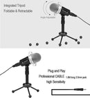Yanmai Y20 Professional Game Condenser Microphone with Tripod Holder, Cable Length: 1.8m, Compatible with PC and Mac for Live Broadcast Show, KTV, etc.(Black)