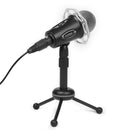 Yanmai Y20 Professional Game Condenser Microphone with Tripod Holder, Cable Length: 1.8m, Compatible with PC and Mac for Live Broadcast Show, KTV, etc.(Black)