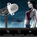 Yanmai Y20 Professional Game Condenser Microphone with Tripod Holder, Cable Length: 1.8m, Compatible with PC and Mac for Live Broadcast Show, KTV, etc.(Black)