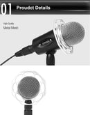 Yanmai Y20 Professional Game Condenser Microphone with Tripod Holder, Cable Length: 1.8m, Compatible with PC and Mac for Live Broadcast Show, KTV, etc.(Black)