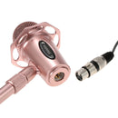 Yanmai Y20 Professional Game Condenser Microphone with Tripod Holder, Cable Length: 1.8m, Compatible with PC and Mac for Live Broadcast Show, KTV, etc.(Rose Gold)