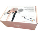 Yanmai Y20 Professional Game Condenser Microphone with Tripod Holder, Cable Length: 1.8m, Compatible with PC and Mac for Live Broadcast Show, KTV, etc.(Rose Gold)