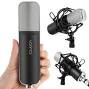 Yanmai Q8 Professional Game Condenser Sound Recording Microphone with Holder, Compatible with PC and Mac for Live Broadcast Show, KTV, etc.(Black)