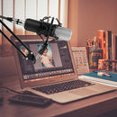 Yanmai Q8 Professional Game Condenser Sound Recording Microphone with Holder, Compatible with PC and Mac for Live Broadcast Show, KTV, etc.(Black)