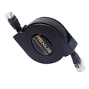 REXLIS 2m CAT6 Retractable Flat RJ45 Ethernet Network LAN Cable(Black)