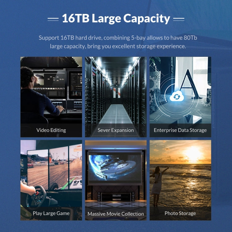 ORICO NS800U3 3.5 inch 8 Bay USB 3.0 Hard Drive Enclosure (Black)