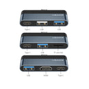 USAMS US-SJ492 USB-C / Type-C Male to USB 3.0 + HDMI + PD Ports HUB Mini Converter (Dark Gray)