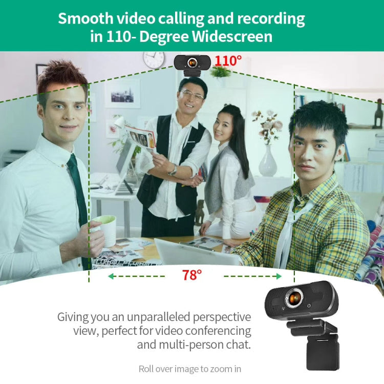 HD-F18 1080P Multi-function HD Camera WebCam with Microphone(Black)