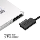 Professional USB 3.0 to 7+6Pin Slimline SATA Cable Adapter Indicator