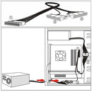 30cm ATX Mining 24 Pin Dual PSU Power Supply Extension Cable