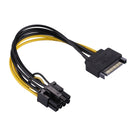 20cm 15 Pin Male SATA to 8 Pin Power Supply Extension Cable