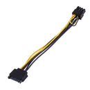 20cm 15 Pin Male SATA to 8 Pin Power Supply Extension Cable