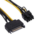 20cm 15 Pin Male SATA to 8 Pin Power Supply Extension Cable