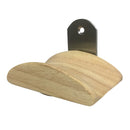 L-shaped Stainless Steel Patch + Solid Wood Wall-mounted Headset Holder