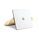 L-shaped Stainless Steel Patch + Solid Wood Wall-mounted Headset Holder