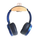 L-shaped Stainless Steel Patch + Solid Wood Wall-mounted Headset Holder