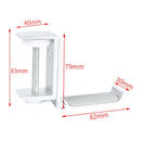 Desktop Lock Clip Type Metal Foldable Headset Stand Display Hanger(Silver)