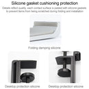 Desktop Lock Clip Type Metal Foldable Headset Stand Display Hanger(Silver)