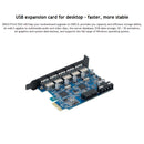 ORICO PVU3-5O2I USB3.0 * 5 + 20Pin Slot * 1 PCI Express Card for Desktop, 5Gbps Superspeed Data Transmission(Black)
