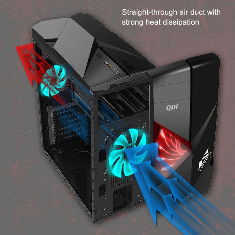 Hero is Back USB 2.0 Main Chassis 398x195x461mm M-ATX / ATX / Mini-ITX PC Desktop Computer Case(Black)