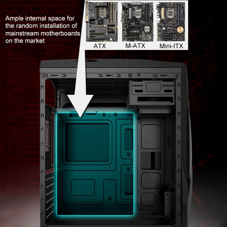 Hero is Back USB 2.0 Main Chassis 398x195x461mm M-ATX / ATX / Mini-ITX PC Desktop Computer Case(White)