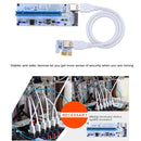 USB 3.0 PCI-E Express 1x to 16x PCI-E Extender Riser Card Adapter 15 Pin SATA Power with 60cm USB Cable(Blue)