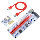 PCE164P-N06 VER008S USB 3.0 PCI-E Express 1x to 16x PCI-E Extender Riser Card Adapter 15 Pin SATA Power 6 Pin + 4 Pin Power Supply Port with 60cm USB Cable(Red)