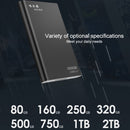WEIRD 80GB 2.5 inch USB 3.0 High-speed Transmission Metal Shell Ultra-thin Light Mobile Hard Disk Drive(Black)
