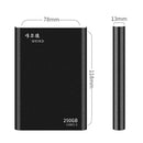WEIRD 250GB 2.5 inch USB 3.0 High-speed Transmission Metal Shell Ultra-thin Light Mobile Hard Disk Drive(Black)