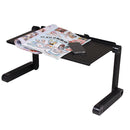 Portable 360 Degree Adjustable Foldable Aluminium Alloy Desk Stand for Laptop / Notebook, without CPU Fans & Mouse Pad(Black)