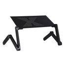 Lengthen Portable 360 Degree Adjustable Foldable Aluminium Alloy Desk Stand for Laptop / Notebook, without CPU Fans & Mouse Pad(Black)