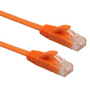 1m CAT6 Ultra-thin Flat Ethernet Network LAN Cable, Patch Lead RJ45 (Orange)