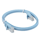 1m CAT6 Ultra-thin Flat Ethernet Network LAN Cable, Patch Lead RJ45 (Blue)