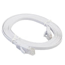 2m CAT6 Ultra-thin Flat Ethernet Network LAN Cable, Patch Lead RJ45 (White)