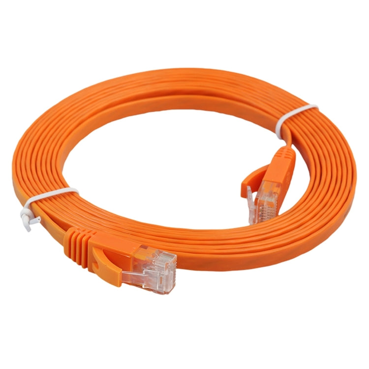 3m CAT6 Ultra-thin Flat Ethernet Network LAN Cable, Patch Lead RJ45 (Orange)