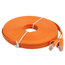 15m CAT6 Ultra-thin Flat Ethernet Network LAN Cable, Patch Lead RJ45 (Orange)