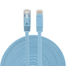15m CAT6 Ultra-thin Flat Ethernet Network LAN Cable, Patch Lead RJ45 (Blue)