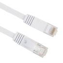 15m CAT6 Ultra-thin Flat Ethernet Network LAN Cable, Patch Lead RJ45 (White)