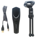 Yanmai Q3 USB 2.0 Game Studio Condenser Sound Recording Microphone with Holder, Compatible with PC and Mac for Live Broadcast Show, KTV, etc.(Black)
