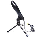 Yanmai Q5 USB 2.0 Game Studio Condenser Sound Recording Microphone with Holder, Compatible with PC and Mac for Live Broadcast Show, KTV, etc.(Black)