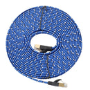 10m Gold Plated CAT-7 10 Gigabit Ethernet Ultra Flat Patch Cable for Modem Router LAN Network, Built with Shielded RJ45 Connector