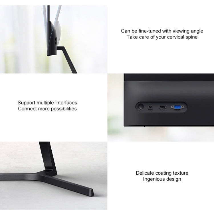 Original Xiaomi Redmi 23.8 inch Monitor 1A IPS Technology Hard Screen Super Wide Viewing Angle 1080P Computer Display Screenï¼ŒUS Plug(Black)