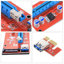 USB 3.0 PCI-E Express 1x to 16x PCI-E Extender Riser Card Adapter 15 Pin SATA Power with USB Cable