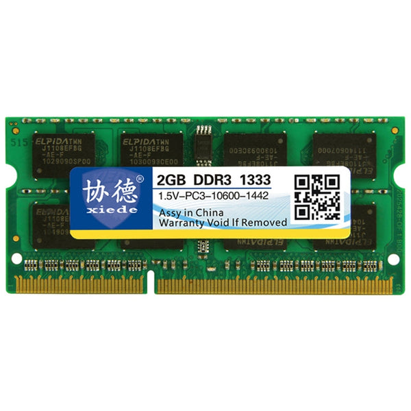 XIEDE X042 DDR3 1333MHz 2GB 1.5V General Full Compatibility Memory RAM Module for Laptop