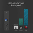 ORICO 7688U3 Vertical Aluminum External Hard Drive Enclosure Storage Case Hard Drive Dock for 3.5 inch SATA HDD(Black)