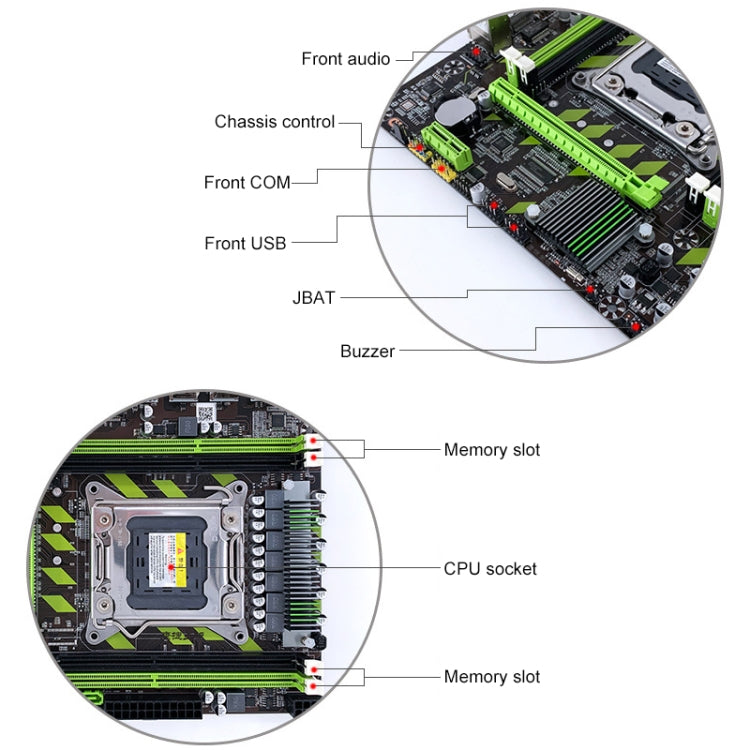 X79G 2011 DDR3 Desktop Computer Mainboard, Support E5 / 2630 / 2650 / 2660V2