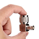 UHF Male to BNC Female Connector, 90 Degree Elbow