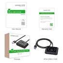 UGREEN Portable Super Speed 4 Ports USB 3.0 HUB Cable Adapter, Not Support OTG, Cable Length: 1m(Black)