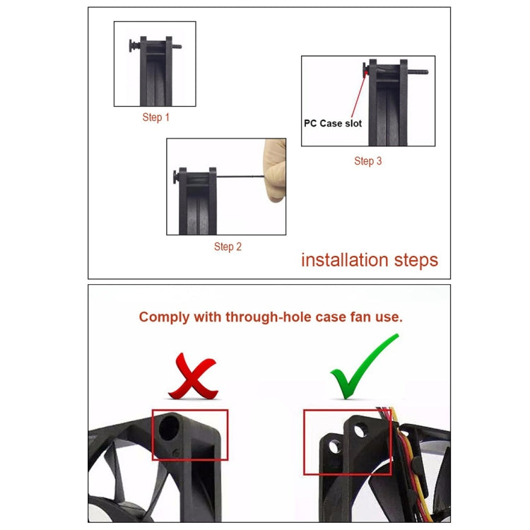 60 PCS 40mm Anti Vibration Soft Damping Nail Rubber Silicone Computer Fan Screw (Blue)